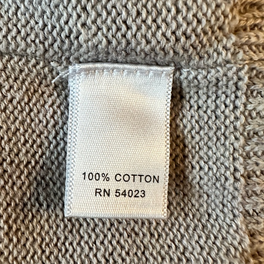 Banana Republic 100% Cotton Gray Mesh Knit Cardigan Altered 3/4 Sleeve Size S - Picture 4 of 10